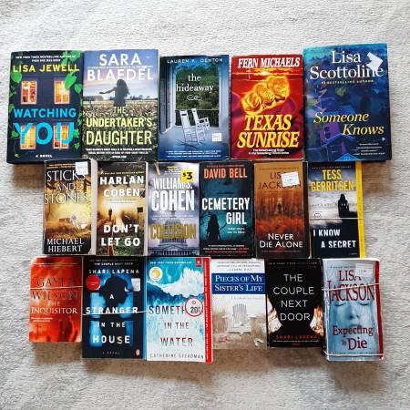 Books Lot - Suspense Crime Thriller Paperback & Hard Cover 1