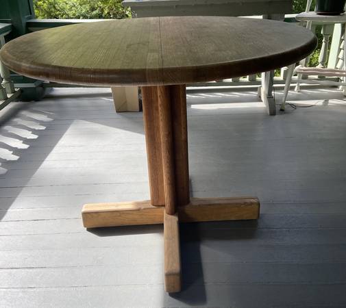 Oak Table - 36" Diameter - 12" Leaf 1