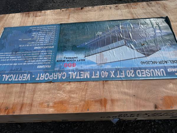 20x40 open sides metal carport 1