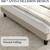 Queen Size Bed Frame with Button Tufted Wingback Headboard, Beige Modern Upholst 5 thumbnail