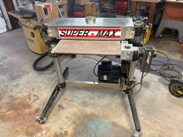 Super-max 25” single drum sander 1