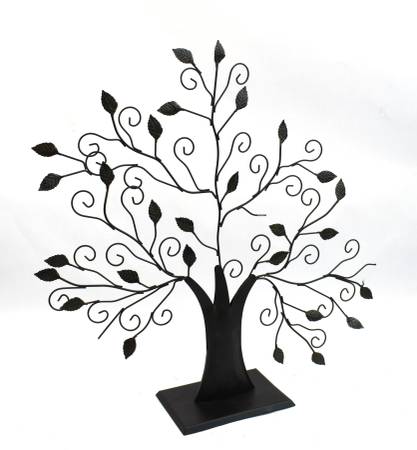 Black Metal Tree Jewelry Organizer 1