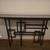 Industrial Console Table Antique Glass Mirrored Top 1 thumbnail