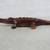 Hand-Carved Wooden Crocodile/Alligator Folk Art Sculpture 12" Length 2 thumbnail