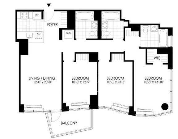 $8200.00 / 3br - Spacious 3BR/3BA ? Balcony, Washer/Dryer, Floor-to-Ceiling Windows (Long Island City)63862609681667121