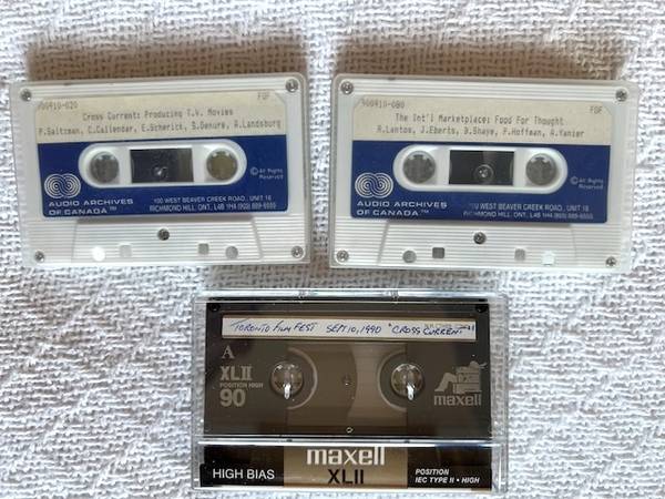 3 Audio Cassette Recordings of TIFF 1990 Symposium Panels 1