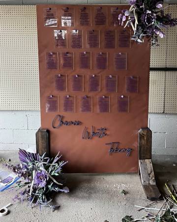 WEDDING SEATING CUSTOM METAL MAGNETIC - RUSTIC 1