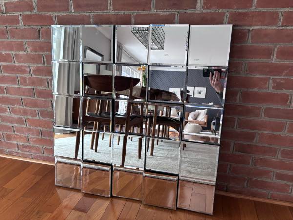 Neal Brutalist Fractured multi-panel mirror 1