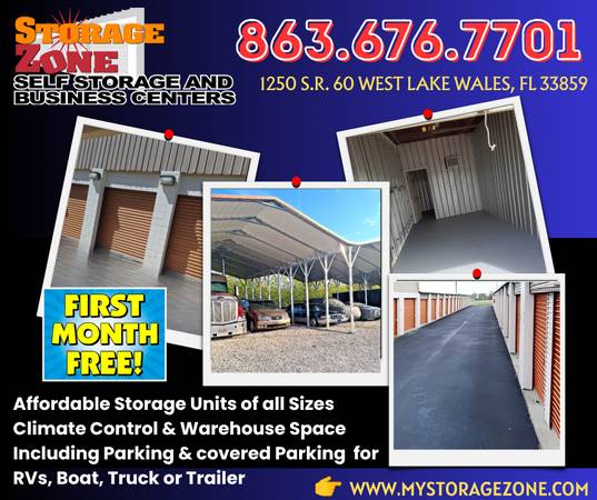 $50 Storage Zone Self Storage of Lake Wales - Space/Parking/Warehouse Unit (lake wales)64149652273537122