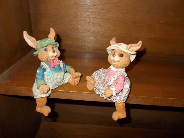 2 Easter Bunny “Shelf Sitters” ($4.00 for Both) 1