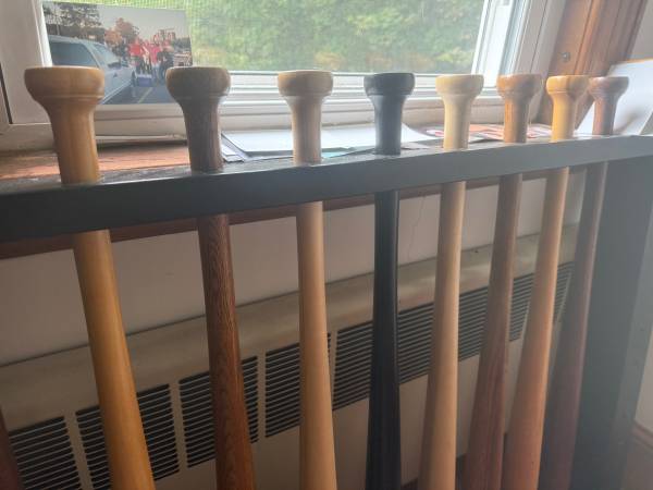 Complete bedframe twin baseball bat headboard  sideboards e 1