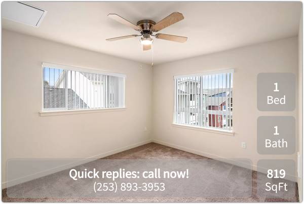 $1,703 / 1br - 819ft2 - 1 Bed / 1 Bath. We welcome your pets! Ask about our pet policy! (Auburn)63948083501954121