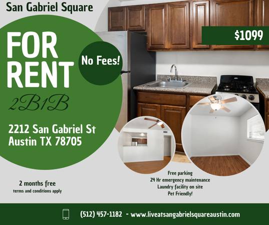 2 month's free rent *terms & conditions apply 1