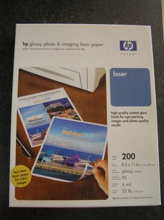 Box of HP Glossy Laser Paper for photo printing 1