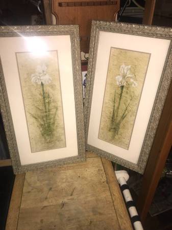 2 Matching or Set Zhang Panel Painting Picture Framed Art 1