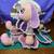 Handmade Peach Crocheted Bunny Rabbit plushie 6 thumbnail
