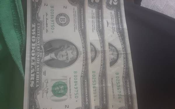 2013 $2.00 star notes (3) 1
