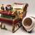 Christmas Cookie Jar Santa Sleigh Over the Housetops Hand Painted 7 thumbnail