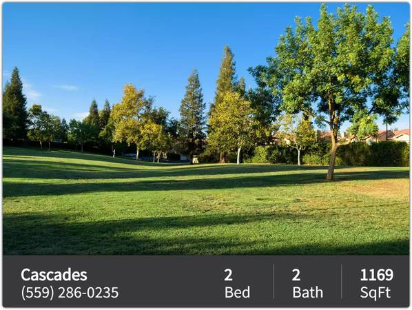 $2,010 / 2br - 1169ft2 - Claim your spot! 2 Bed / 2 Bath available! (Fresno - Fresno)63798508692483121
