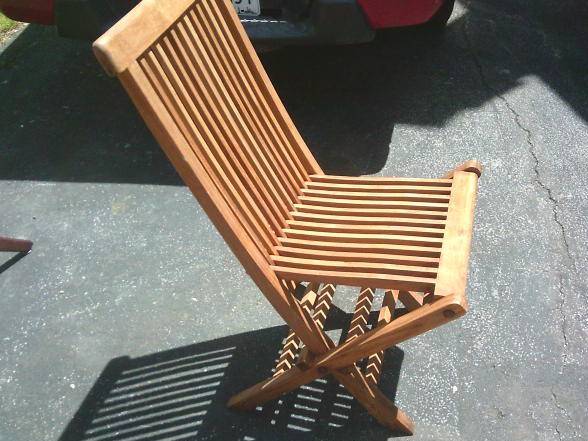 Plantation Timbers Teak Folding Deck Chair  *REDUCED* 1