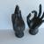 Pair Darice Black Resin Hand Shaped Display Organizer Stand 1 thumbnail