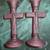 2 Beautiful Glass Cross Candle Holders 5 thumbnail