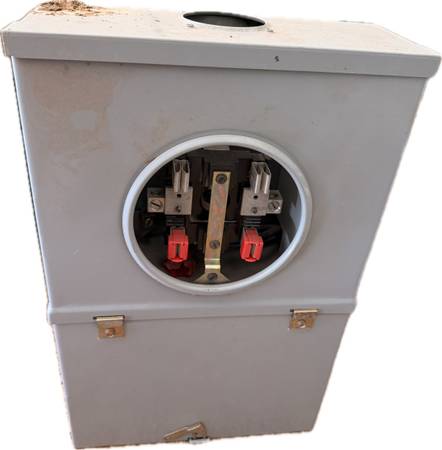 200 Amp Meter Base / Meter Socket — 1-Phase, Ring Type, Horn Bypass, O 1