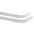 New in the Box, White Window Curtain 2 1/2" wide Rod, 28" to 48" 1 thumbnail