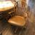 Solid Oak 4' Round Pedestal Table, 4 Swivel Reclining Caster Chairs 2 thumbnail