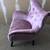 Velvet Tufted Wingback Armchair 2 thumbnail