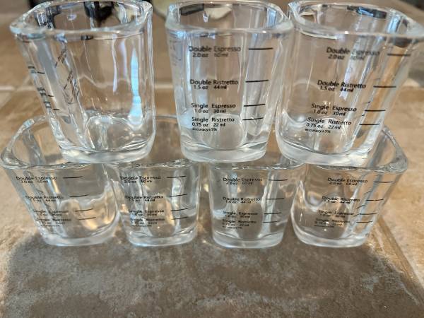 7 Espresso Shot Glasses 1