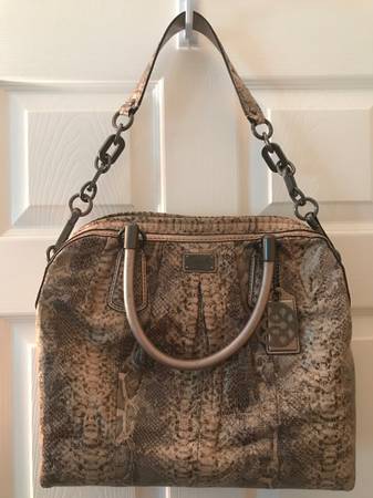 Authentic EMBOSSED PYTHON LEATHER COACH HANDBAG - Limited Edition 1
