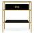 Jonathan Charles Gilded Iron End Table Smoky Black/Gold Art Deco Cont 4 thumbnail