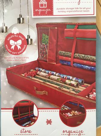 GIFT WRAP Storage tote. NEW 1