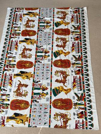 NEW Egyptian Pharaoh colourful tablecloth with 12 napkins 1