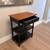 31” Tall - 3 Tier Solid Wood Black Side Table w/ Wood Top & Drawer 19 thumbnail