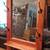 1970s Vintage Solid Wood Entryway Mirror with Hooks and Shelf 1 thumbnail