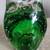 3" Green and Clear Glass Paperweight Owl Figurine 3 thumbnail