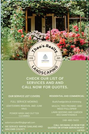 FALL CLEANUPS LEAF REMOVAL,WE LAY MULCH,TRIM BUSHES, KILL WEEDS 1