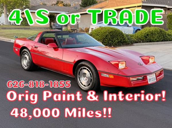 86 Corvette Red on Red Mint! Must See! 48k Miles Elderly Owned 1