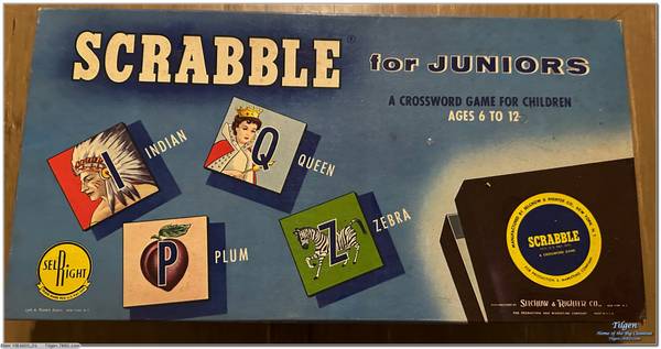 Scrabble Junior Original Vintage Game 1958 [YIB1603] 1