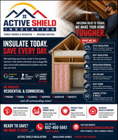 Attic insulation today done right 602-460-5661 1