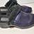 Crocs Cobbler blue shimmer leather mule with faux fur heeled clogs 7 3 thumbnail