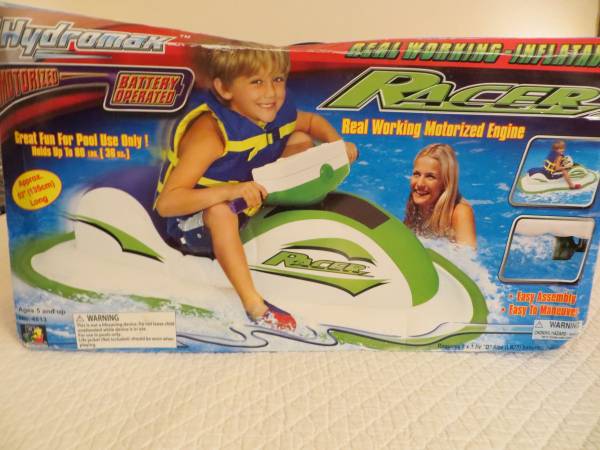 Hydromax Motorized Pool Racer Large Inflatable holds up to 80 lbs Jet 1