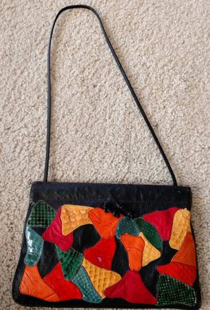 Authentic Carlos Falchi Snakeskin/leather Handbag 1