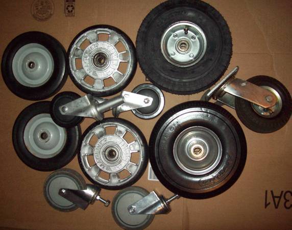 Wheels wheel casters caster axle for hand truck handtruck 1