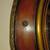Beautiful old Round wood framed mirror in Dark brown wood/antique gold 2 thumbnail