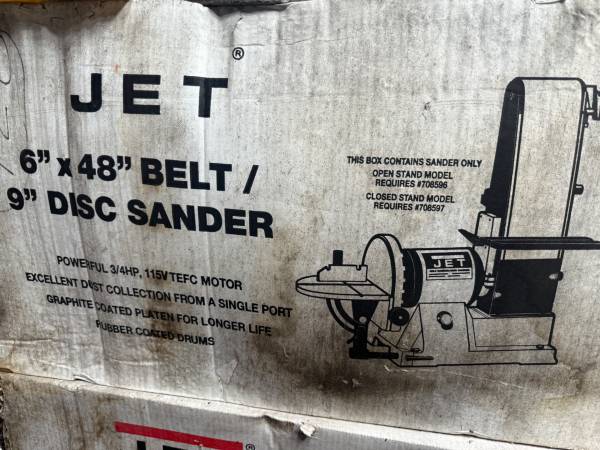 Jet 6” x 48” Belt / 9”Disc Sander 1