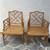 Pair of Faux Bamboo Chinese Chippendale Arm Chairs 1 thumbnail