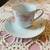 Vintage Pink Iris Tea Cup & Saucer Porcelain China Pink & Green w 22K Gold Trim 1 thumbnail